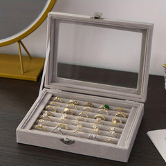 Clear Lid Jewelry Organizer for Girls and Women with Jewelry Box