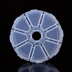 Transparent Round Storage Box for Jewelry Beads Organizer