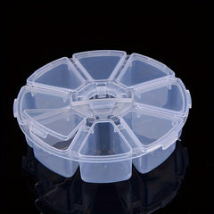 Transparent Round Storage Box for Jewelry Beads Organizer