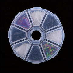 Transparent Round Storage Box for Jewelry Beads Organizer