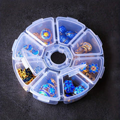 Transparent Round Storage Box for Jewelry Beads Organizer