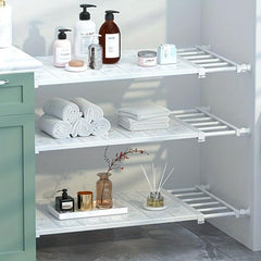 Adjustable Tension Shelf Rod for Closet Organization