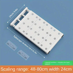 Adjustable Tension Shelf Rod for Closet Organization
