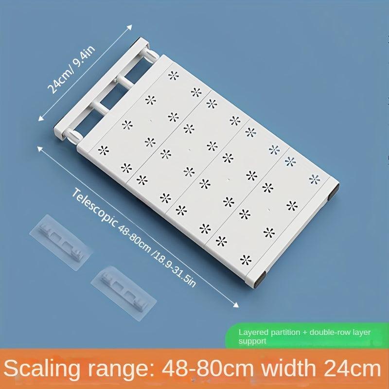 Adjustable Tension Shelf Rod for Closet Organization