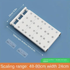 Adjustable Tension Shelf Rod for Closet Organization