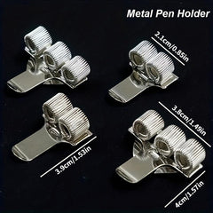 1pc Spring Pen Holder Clip Metal Pen Holder Carbon Steel Pen Holder Clips