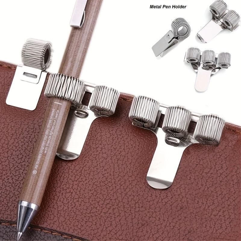 1pc Spring Pen Holder Clip Metal Pen Holder Carbon Steel Pen Holder Clips