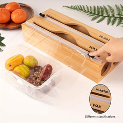 Bamboo 2-In-1 Foil & Plastic Wrap Storage Box