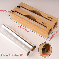 Bamboo 2-In-1 Foil & Plastic Wrap Storage Box