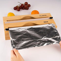 Bamboo 2-In-1 Foil & Plastic Wrap Storage Box