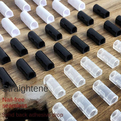 20pcs Punch Cord Manager Self Adhesive Cable Clip Buckle
