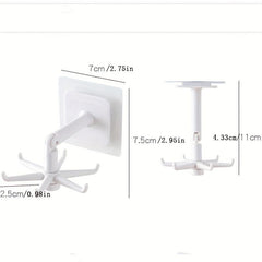 360 Rotating Hook with Strong Adhesive for Nail Storage