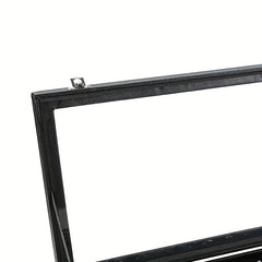 Velvet Necklace Box Jewelry Tray with Transparent Lid, Dustproof, Rectangle