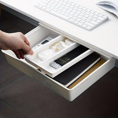 Under Desk Invisible Drawer Storage Box Self Adhesive for Office Home School Des