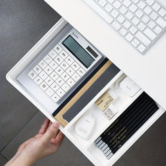 Under Desk Invisible Drawer Storage Box Self Adhesive for Office Home School Des