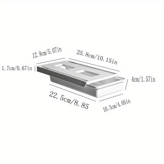 Under Desk Invisible Drawer Storage Box Self Adhesive for Office Home School Des