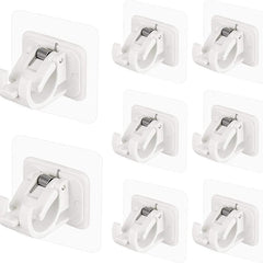 2Pcs Self Adhesive Curtain Rod Holders No Drill Adjustable Curtain Hangers