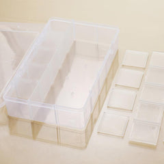 Large Plastic Storage Organizer Box - 15 Grids