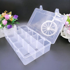 Large Plastic Storage Organizer Box - 15 Grids