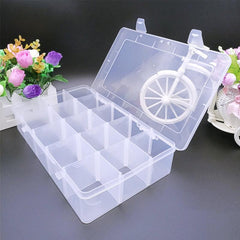 Large Plastic Storage Organizer Box - 15 Grids
