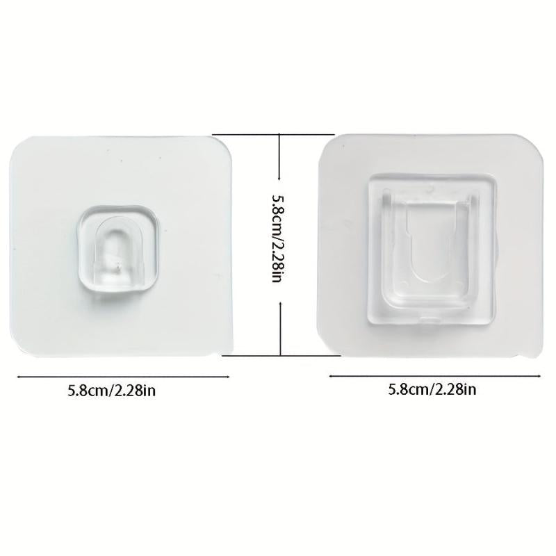 2pcs Punch Wall Mounted Sticker Hook Set Waterproof Sticky for Kitchen Bathroom