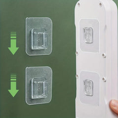 2pcs Punch Wall Mounted Sticker Hook Set Waterproof Sticky for Kitchen Bathroom