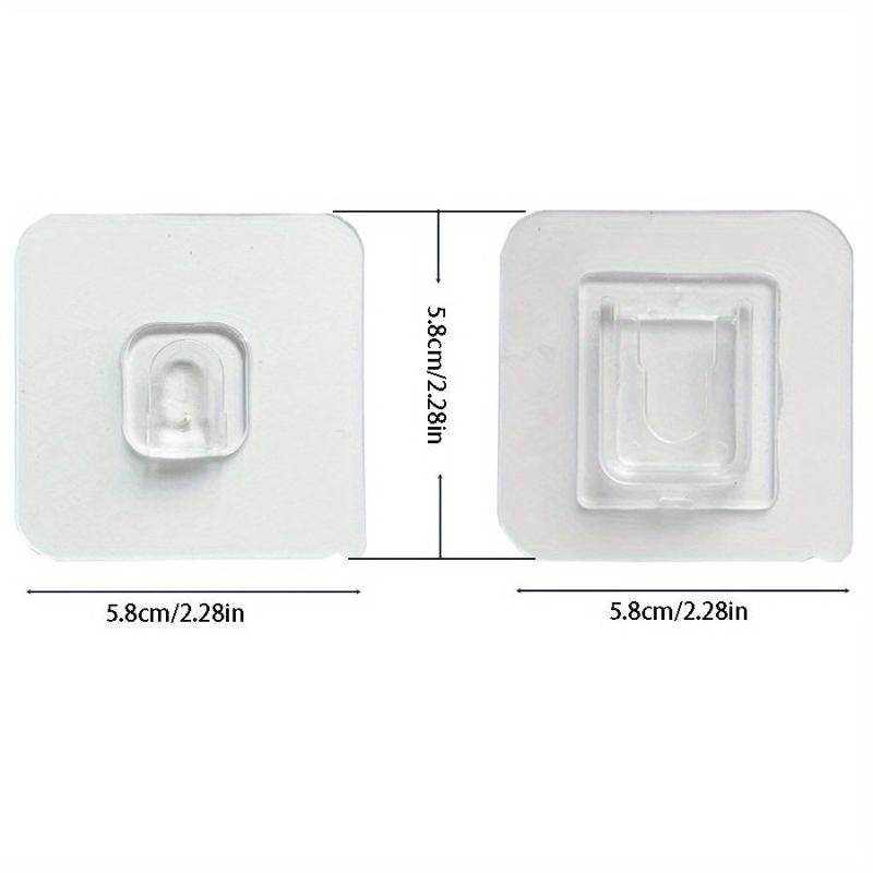 2pcs Punch Wall Mounted Sticker Hook Set Waterproof Sticky for Kitchen Bathroom