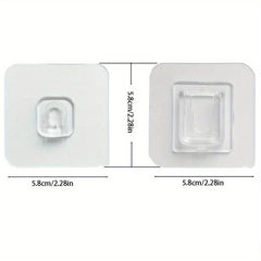 2pcs Punch Wall Mounted Sticker Hook Set Waterproof Sticky for Kitchen Bathroom