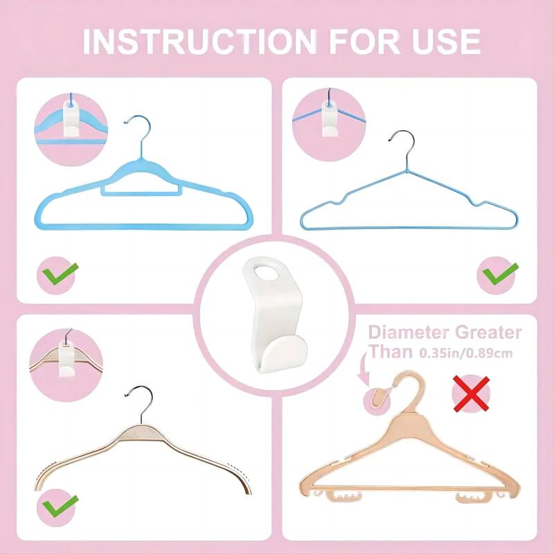 55pcs Clothes Hanger Connector Plastic Hanger Connection Hook Space Saving