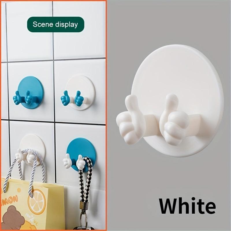 2pcs Punch Plug Holder Wall Mounted Hook