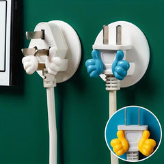 2pcs Punch Plug Holder Wall Mounted Hook
