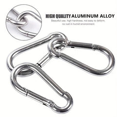 10pcs Stainless Steel Carabiner for Hammocks Swings- Outdoor Activ