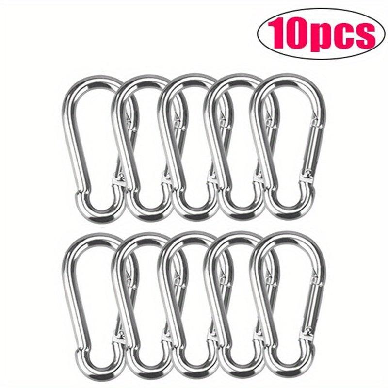 10pcs Stainless Steel Carabiner for Hammocks Swings- Outdoor Activ