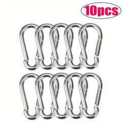 10pcs Stainless Steel Carabiner for Hammocks Swings- Outdoor Activ