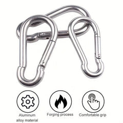 10pcs Stainless Steel Carabiner for Hammocks Swings- Outdoor Activ