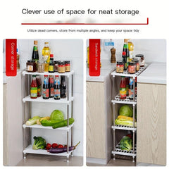 3-Ply Stainless Steel Tiered Storage Shelf for Home Storage Items