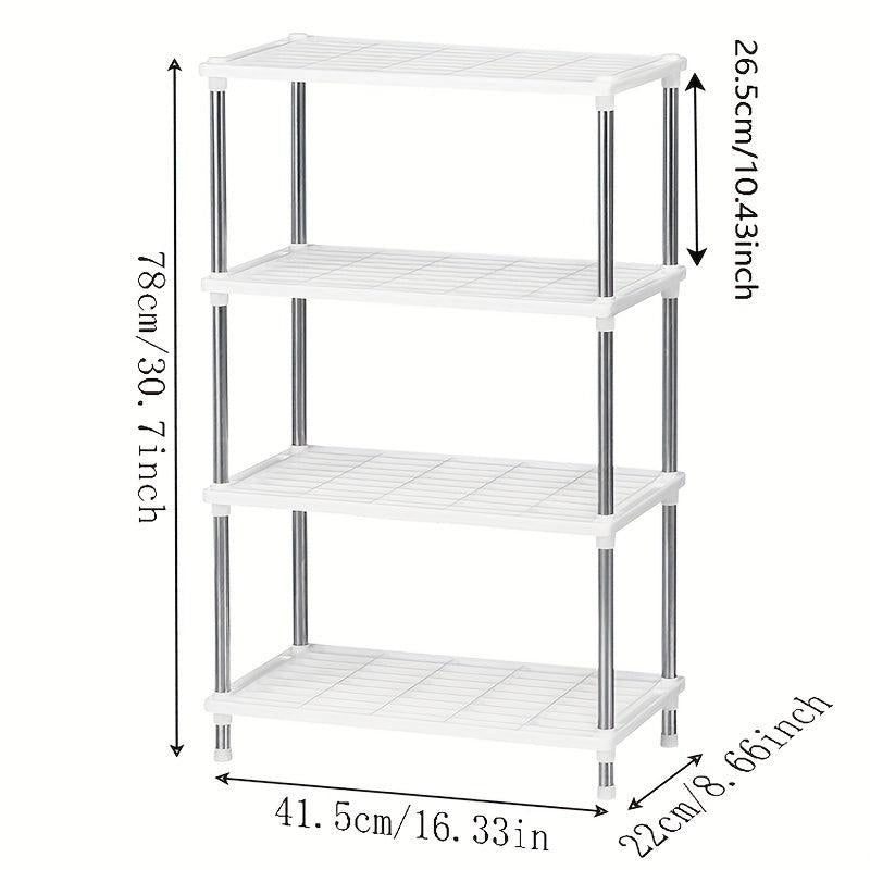 3-Ply Stainless Steel Tiered Storage Shelf for Home Storage Items