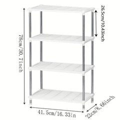3-Ply Stainless Steel Tiered Storage Shelf for Home Storage Items