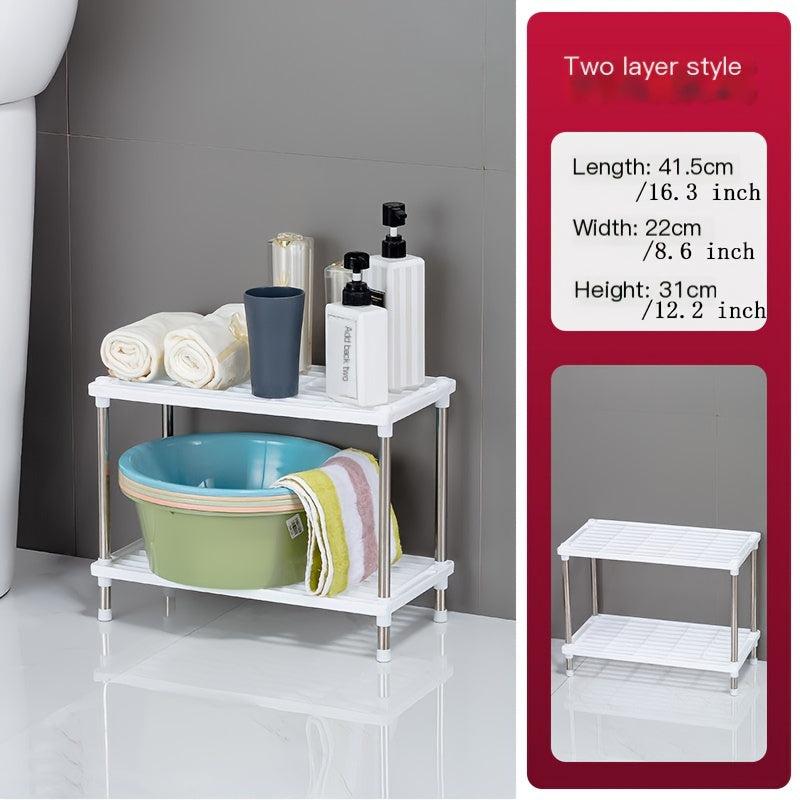 3-Ply Stainless Steel Tiered Storage Shelf for Home Storage Items
