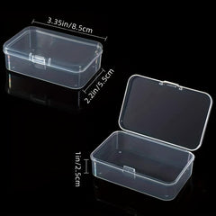6 Mini Clear Beads Storage Containers for Small Items Jewelry
