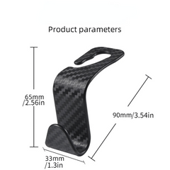 2pcs Auto Seat Headrest Hook Storage Hanger Car Back Seat Organizer