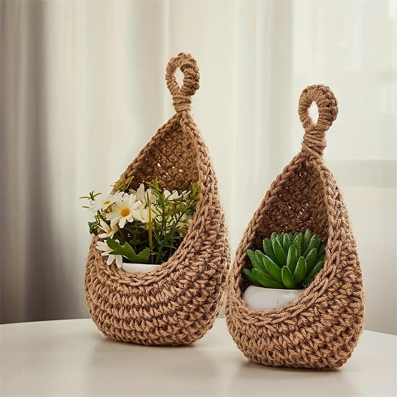1pc Wall Mounted Fruit Basket Vegetable Storage Pocket Hanging Basket