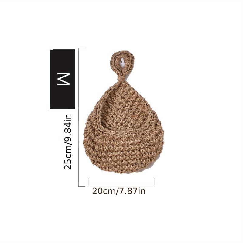 1pc Wall Mounted Fruit Basket Vegetable Storage Pocket Hanging Basket
