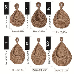 1pc Wall Mounted Fruit Basket Vegetable Storage Pocket Hanging Basket