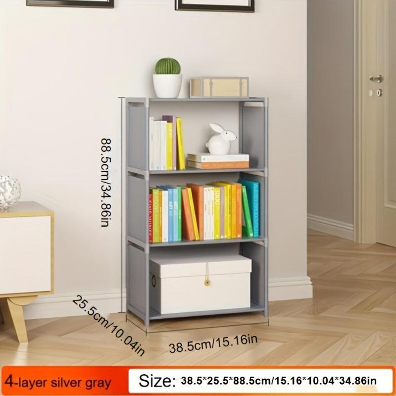 4 Layer Bookshelf Waterproof Storage Rack Multipurpose Stand