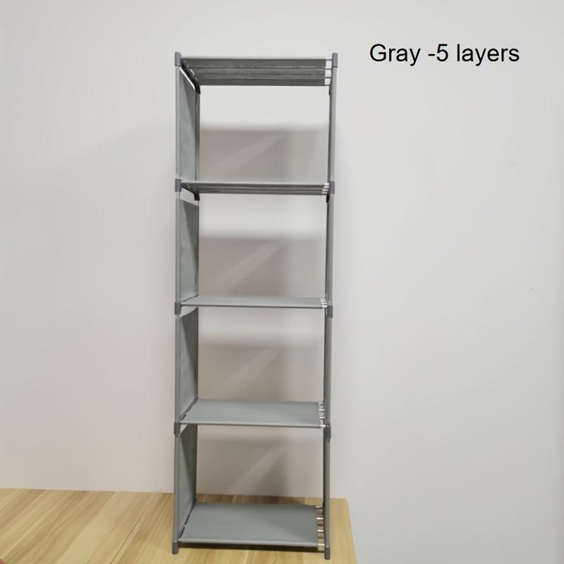 4 Layer Bookshelf Waterproof Storage Rack Multipurpose Stand