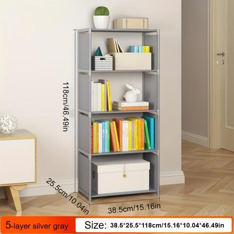 4 Layer Bookshelf Waterproof Storage Rack Multipurpose Stand
