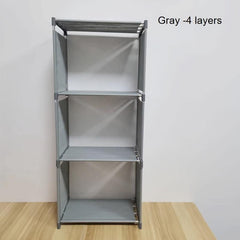 4 Layer Bookshelf Waterproof Storage Rack Multipurpose Stand