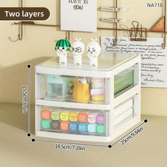 Stylish Desktop Storage Box with Drawer for Masks Cosmetics and Stationery