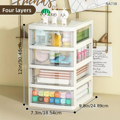 Stylish Desktop Storage Box with Drawer for Masks Cosmetics and Stationery